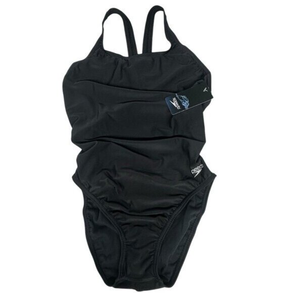 Speedo Women's 12 One Piece Swimsuit Prolt Super Solid Pro Adult Eco Team Black - Picture 1 of 8